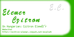 elemer czitron business card